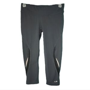 Champion C9 Capri Leggings with Reflector Strips Gray Women's Size Small